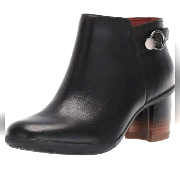 Dansko Women's Perry Waterproof Burnished Booties, Color Black, Size 40 - Picture 1 of 16